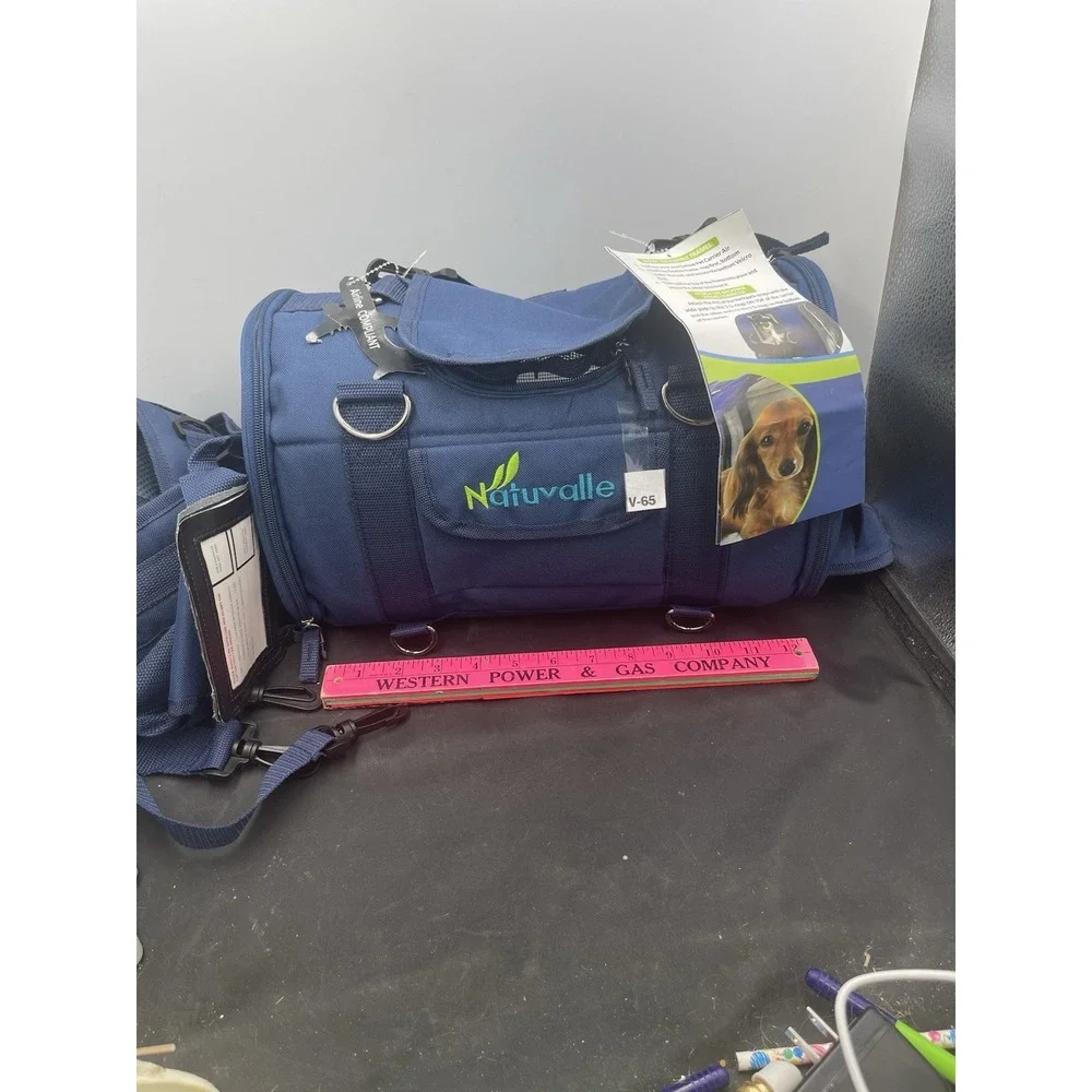 Natuvalle Deluxe Blue Pet Carrier Bag (with shoulder straps) New (v65)